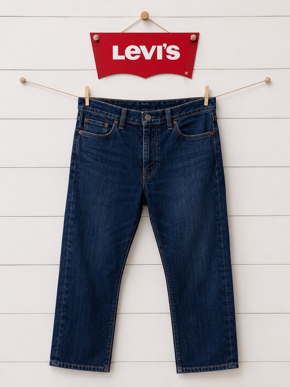 LEVI’S Men’s 504 Straight Jeans Dark Wash - Size W32 L30